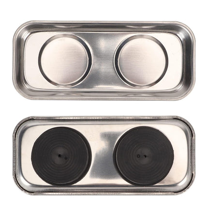 Stainless Steel Strong Grip Bowl Tool Tray Set for Garage and Workshop Storage