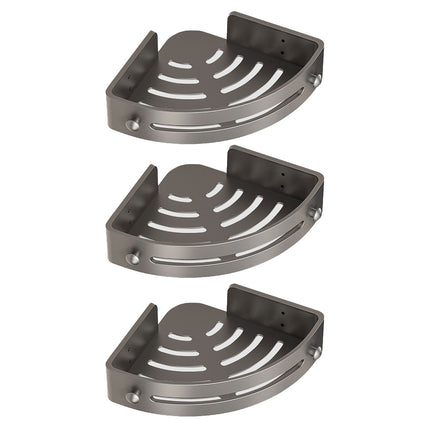 Three-layer Bathroom Triangular Shelf Basic Model Hole-free Storage Towel Rack