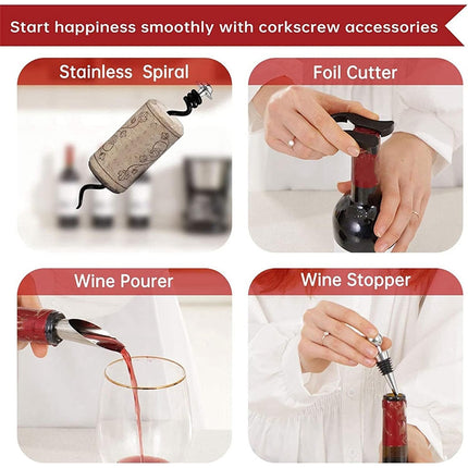 9PCS Wine Bottle Opener Gift Box Set for Home Bar Restaurant Wine Holiday Gift