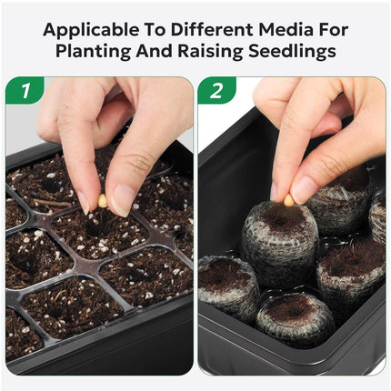 3/5pcs Plastic Seedling Tray Gardening Plant Starter Trays Nursery Pots Planting