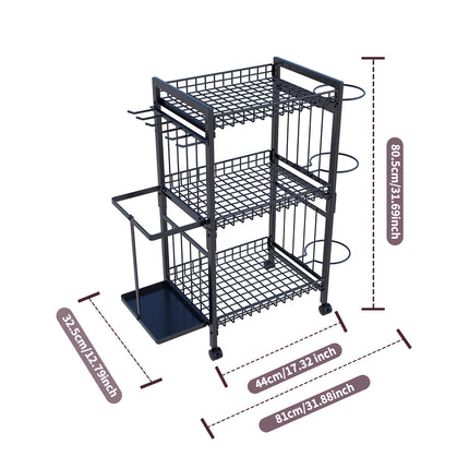 Multi Function Sports Equipment Storage Rack Ball Badminton Racket Yoga Mat