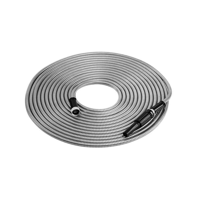 50FT Stainless Steel Garden Water Hose Telescopic Pipe Car Wash Flower Watering
