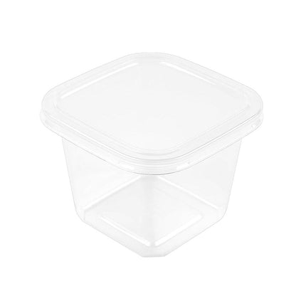 100PCS Dessert Box Mousse Cake Box Bakery Packaging Container Transparent Square