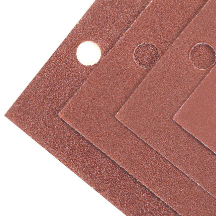 80PCS Rectangular Sanding Sheets 8 Hole Flocked Sandpaper For Polishing Wood