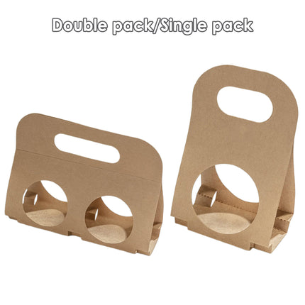 50PCS Kraft Paper Packaging Box Fruit Gift Bag Single Double Handle for Party