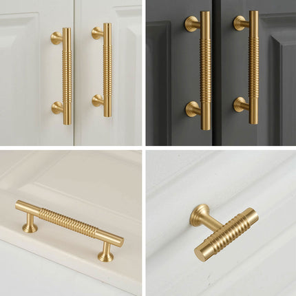6 Sizes Gold Cabinet Door Handle Light Luxury Bronze Pull for Wardrobe Drawer