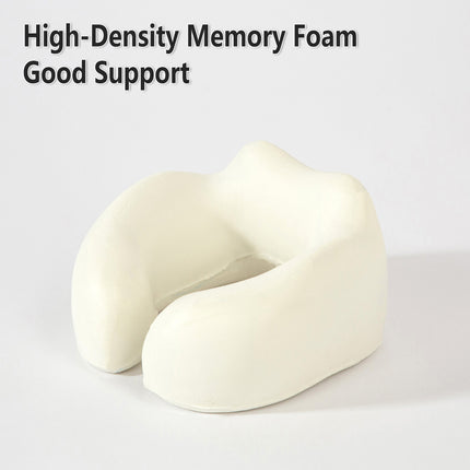 Travel Neck Pillow Memory Foam U Shape Grey Cushion for Airplane Train Support