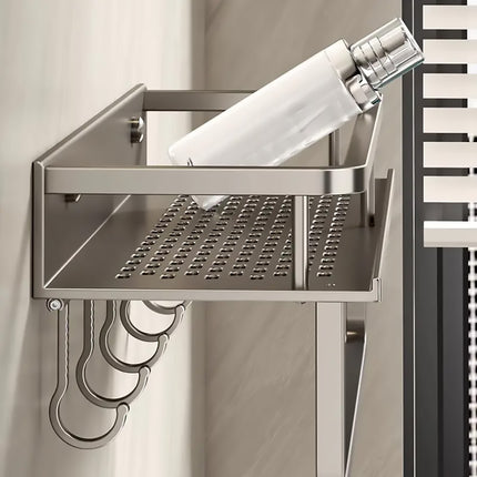 Suction Cup Storage Rack Bathroom Wall Mounted Organizer Shower Toiletry Holder