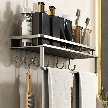 Suction Cup Storage Rack Bathroom Wall Mounted Organizer Shower Toiletry Holder