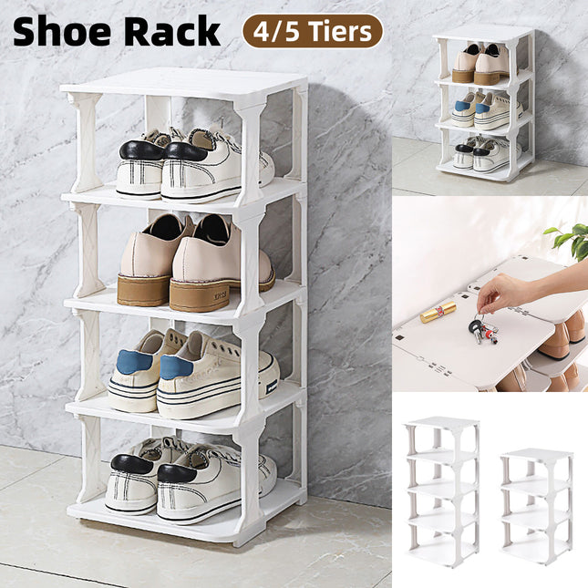 4/5Tier Shoe Rack Organizer Shelf Space Saving Storage Stand For Entryway Home