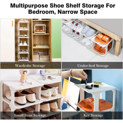 4/5Tier Shoe Rack Organizer Shelf Space Saving Storage Stand For Entryway Home