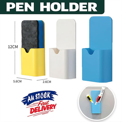 Plastic Magnetic Pen Holder Erase Marker Storage Box Pencil Organizer For Home