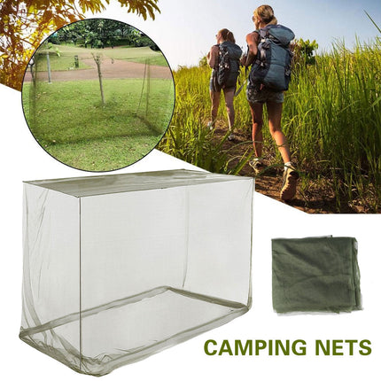 Outdoor Folding Bed Mosquito Net Army Green Summer for Travel Camping Hiking