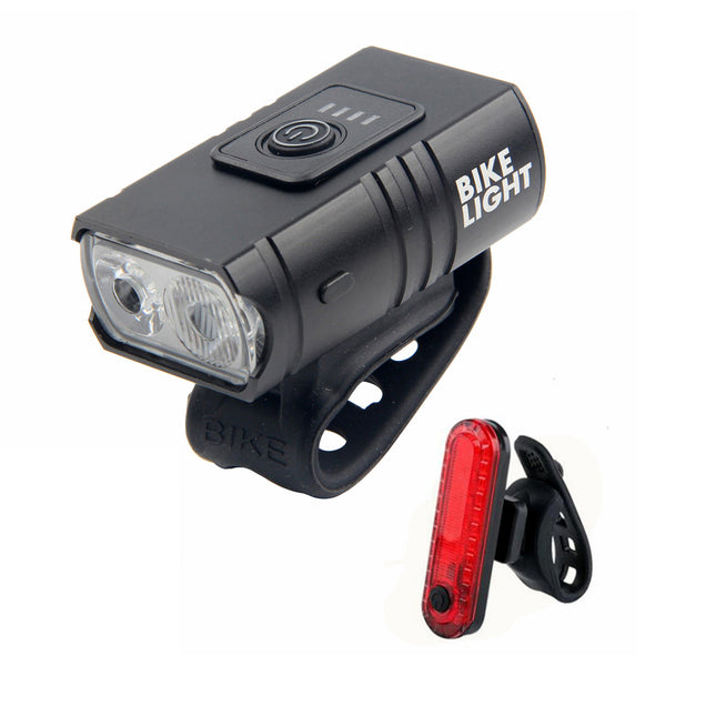1000 Lumens Bike Aluminum Front Rear Light Set USB Charging Waterproof Sturdy