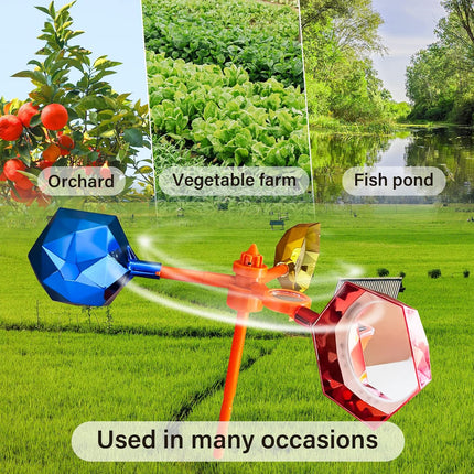 Solar Bird Repeller with 360-Degree Rotation Reflective Rainproof