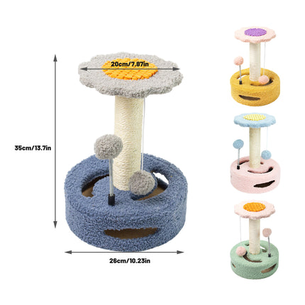 Flower Shape Cat Tree Scratching Post Tower Furniture Climber for Kitten Play