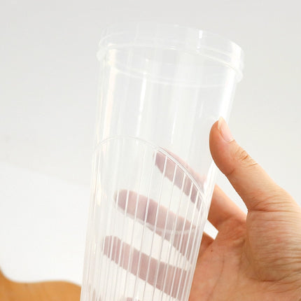 100Sets Transparent Drinking Cups with Lids 650ml 2 Colour for Party Drinks