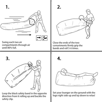 Outdoor Inflatable Sofa Foldable Music Festival Double Air Bed Pillow