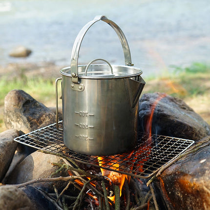 Portable Outdoor Kettle Coffee Teapot Camping Hanging Pot Cooker For Picnic