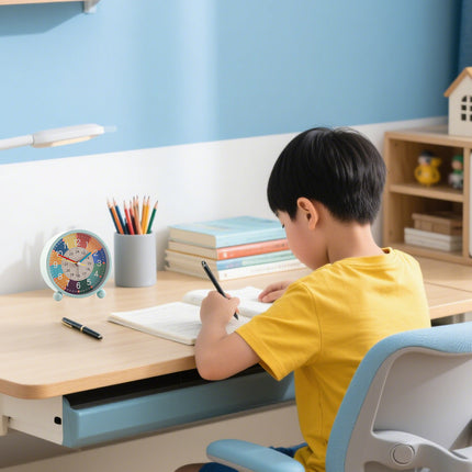 USB Charging Early Education Kids Metal Small Alarm Clock for Bedroom Bedside