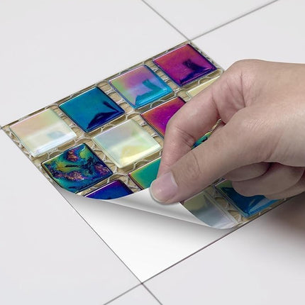 30PCS Waterproof Stainproof Wall Floor Tile Sticker Self Adhesive Renovation