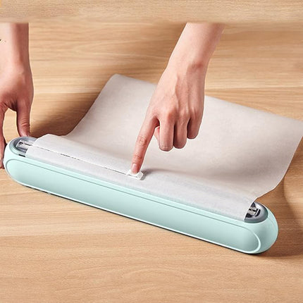 Cling Film Cutter Box Plastic Wrap Dispenser Sliding Container Fits Rolls up to 32cm