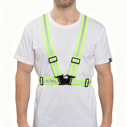 Reflective Shoulder Straps Safety High Visibility Vest for Night Running Cycling