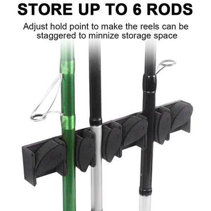 Fishing Rod Display Rack Vertical Horizontal Plastic Bracket for Gear Collection