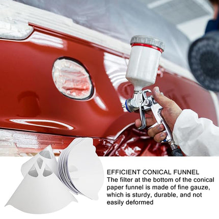 Paint Strainer Funnel Set 100 Paper 1 Silicone Filter Auto Workshop DIY