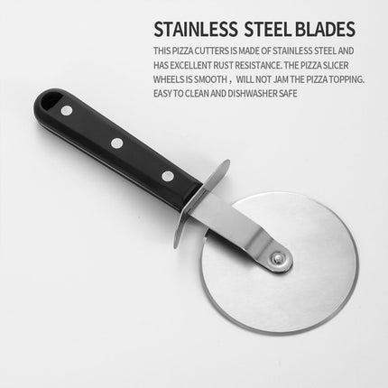 Stainless Steel Pizza Knife Cutter Kitchen Baking Tool Round Slicer for Dough