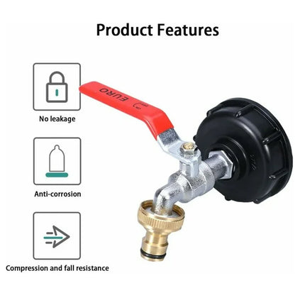 Water Tank Adapter Connector Hose Pipe Fitting Garden Tap Fuel Converter Use