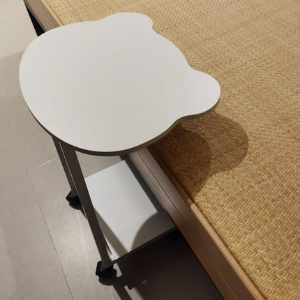 Moveable Side Table Rolling Wheels Sturdy For Sofa Bedside Living Room Use