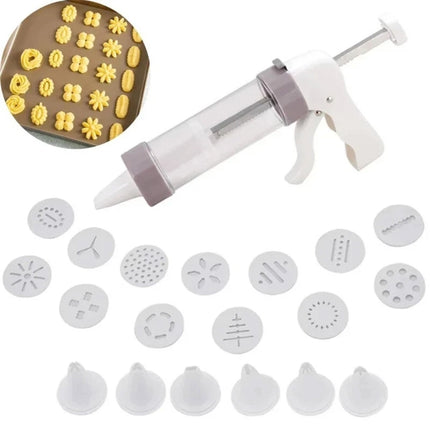 20 PCS DIY Manual Cookie Press Mold Decorating Kit Baking Tool Set for Pastry and Cake