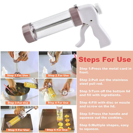 20 PCS DIY Manual Cookie Press Mold Decorating Kit Baking Tool Set for Pastry and Cake