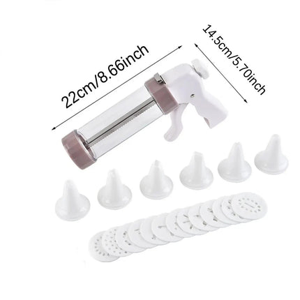 20 PCS DIY Manual Cookie Press Mold Decorating Kit Baking Tool Set for Pastry and Cake