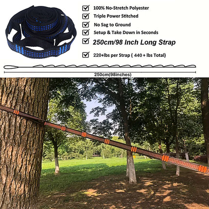 Outdoor Camping Hammock with Adjustable Strap Portable Hanging Bed Travel Swing