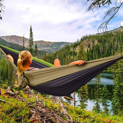 Outdoor Camping Hammock with Adjustable Strap Portable Hanging Bed Travel Swing