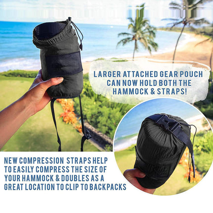 Outdoor Camping Hammock with Adjustable Strap Portable Hanging Bed Travel Swing