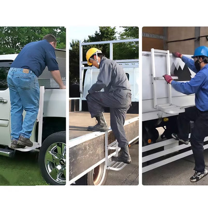 Folding Aluminum Alloy Truck Ladder 2-Step 120kg for Van SUV Cargo Access Use
