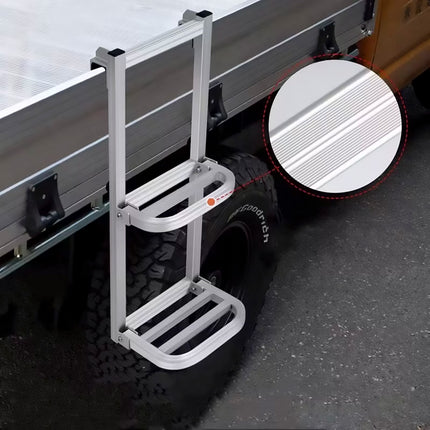 Folding Aluminum Alloy Truck Ladder 2-Step 120kg for Van SUV Cargo Access Use