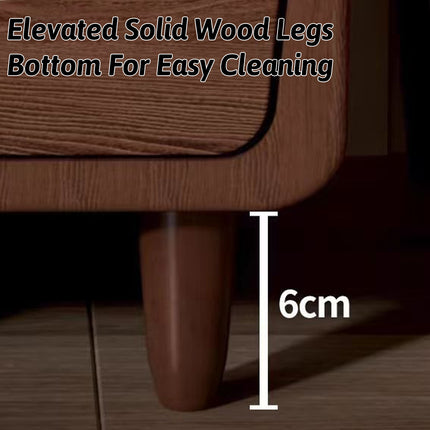 Wood Mini Bedside Table with Drawer and Shelf Compact for Bedroom Space Saving