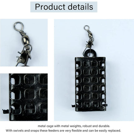 3pcs Bait Cage Attachment Tool Fishing Nesting Device for Outdoor Angling Use