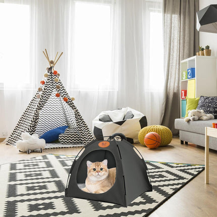 Folding Camping Pet Tent for Cats Puppy Bed Indoor Cat Nest Dog Cave Style House