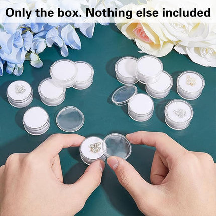 Rotary Cover Transparent Bare Stone Box Jewel Ring Face Diamond Storage Case