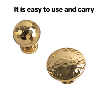 Gold Hammer Ball Handle Knob Closet Door Pull Drawer Handle Wardrobe Hardware