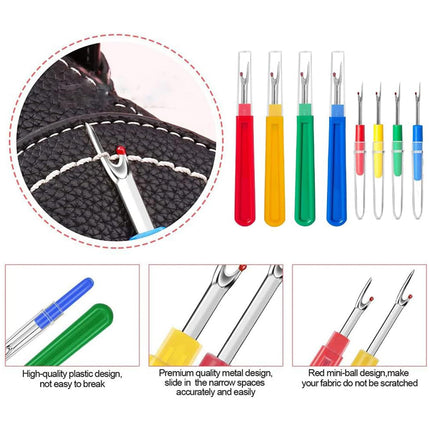 8 PCS Seam Ripper Plastic Handle Thread Cutter Sewing Craft Easy to Use Durable