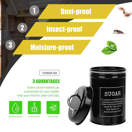 3PCS Sealed Storage Canister Set Milk Powder Coffee Container Kitchen Organizer