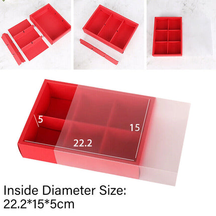 Kraft Paper Mooncake Gift Box 6 Compartment 50pcs Bakery Pastry Packaging Box