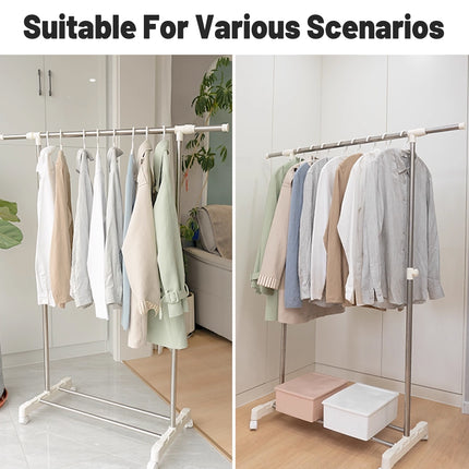 Floor-Standing Clothes Drying Rack Space Saving Durable for Home Balcony Use