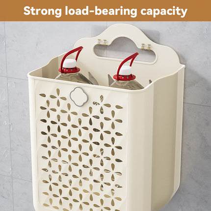 Wall Mounted Foldable Laundry Basket for Bedroom Laundry Room Space Saving